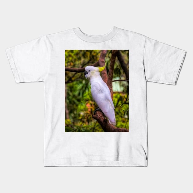 Yellow Crested Cockatoo Kids T-Shirt by Memories4you